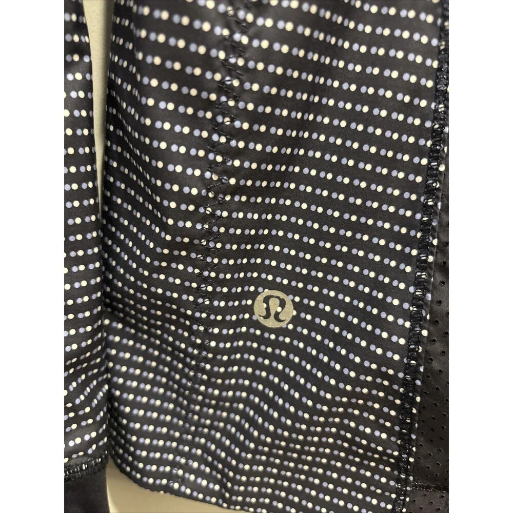 Lululemon Vent It Out Jacket Double Dot Navy Blue Lullaby / Navy Blue Size 6 - Picture 12 of 14